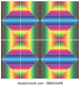 vector line and angular colorful pattern