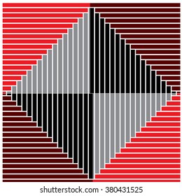 vector line and angular colorful pattern