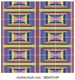 vector line and angular colorful pattern