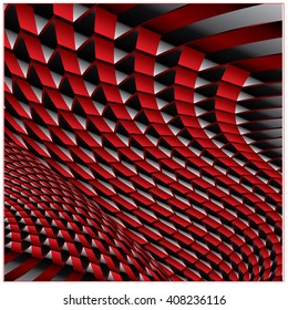 Vector line and angular metal pattern
