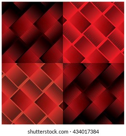 vector line and angular red and black colors background pattern