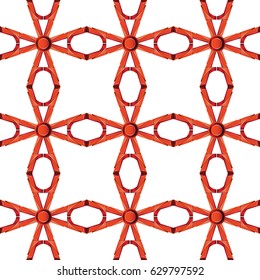 vector line and angular red colors metal background pattern