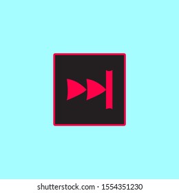 vector line arrow next play icon