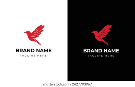 vector line art of abstract colorful hummingbird, colibri wall art design minimal bird line logo icon illustration isolated on white background
