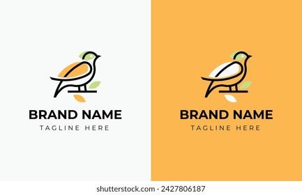 vector line art of abstract colorful hummingbird colibri wall art design minimal bird line logo icon illustration isolated on white background