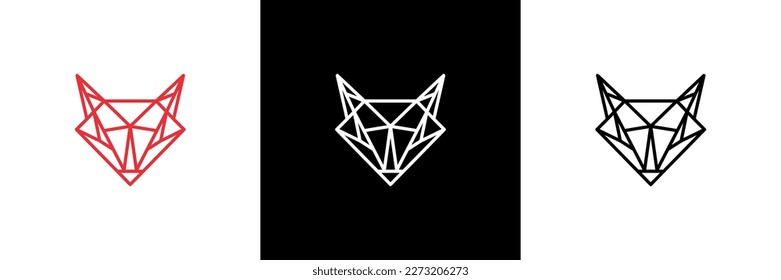 vector line art of abstract orange fox jumping and running, fox wall art design, minimal foxes line logo icon illustration isolated on white background