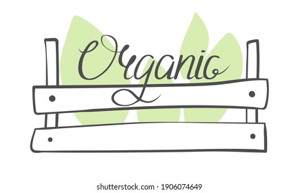 Vector line art with accent color. Lettering composition on the theme of the home garden. My secret garden, gardening time, spring. Logo, background, splash, wallpaper, website.