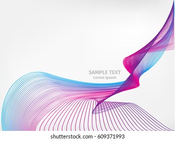 Vector line art background wave.