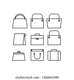 vector line art bag