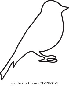 vector line art bird illustration on white background..eps
