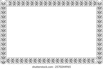 Vector Line art Black and White Boarder designs for Frame and page decoration