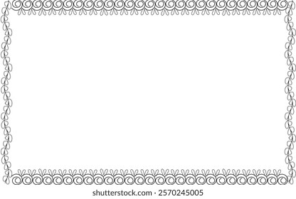 Vector Line art Black and White Boarder designs for Frame and page decoration