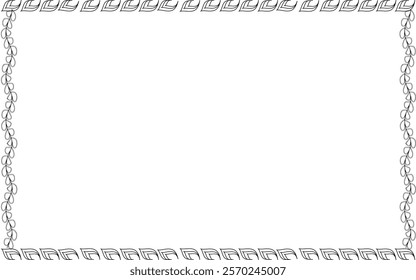 Vector Line art Black and White Boarder designs for Frame and page decoration