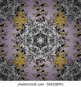 Vector line art border for design template. Eastern style element. Golden outline floral decor. Vector sketch for invitations, cards, certificate, thank you message, web. Golden element on background.