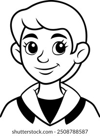 vector line art carton charecter | out line charecter design