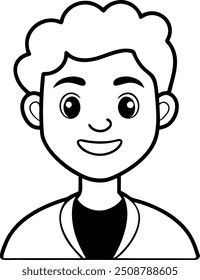 vector line art carton charecter | out line charecter design