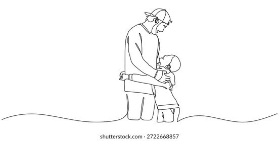 Vektorgrafik eines Vaters und seiner Tochter