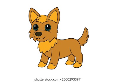 Línea de Vector Arte de perro Minimalista Animal Design Ilustración vectorial y logo Icon