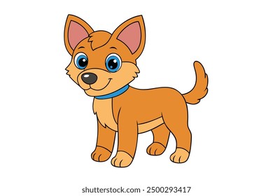 Vector Line Art of Dog Minimalist Animal Design Vector Illustration and Logo Icon