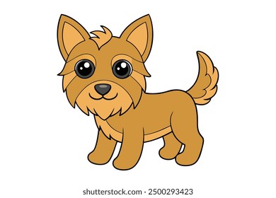 Línea de Vector Arte de perro Minimalista Animal Design Ilustración vectorial y logo Icon