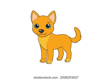 Vector Line Art of Dog Minimalist Animal Design Vector Illustration and Logo Icon
