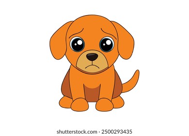 Línea de Vector Arte de perro Minimalista Animal Design Ilustración vectorial y logo Icon