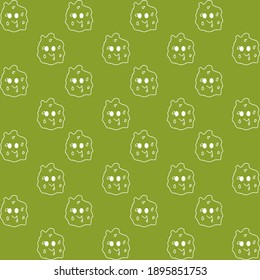 Vector line art doodle of biscuit. Light green background. Fit for your children book cover, catalog, food menu, flyer, poster, banner, etc.
