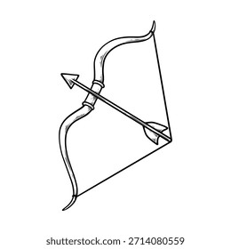 vector line art drawing illustration of a arrow