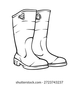 ilustração de desenho de arte vetorial de uma botas