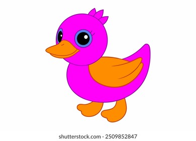 Vector Line Art of a Duck on White Background. Duck Vector Illustration Vector Logo Icon Clipart