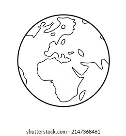 vector line art of earth to commemorate earth day 22 april