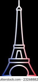 vector line art of the Eiffel Tower Paris