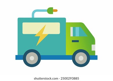 Vector Line Art of Electric Charge Caddy on White Background Vector Illustration, Logo Icon, Clipart