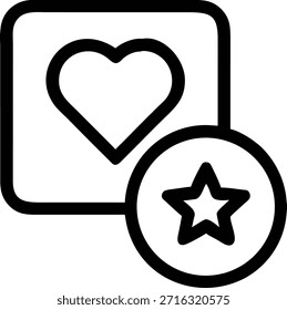 Vector line art of a favorite icon
