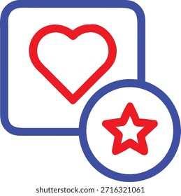 Vector line art of a favorite icon