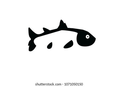 vector line art  fish
