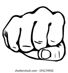 Vector Line Art Fist