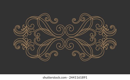 vector line art floral background illustration