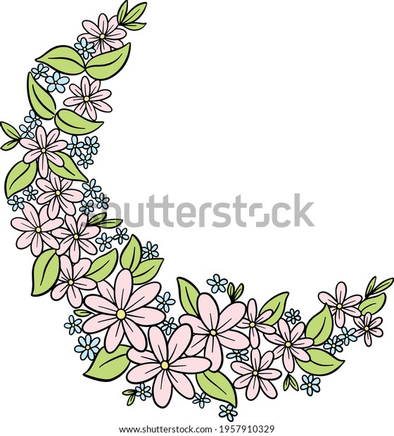 Vector Line Art Floral Flowers Tattoo Style\
for Valentines