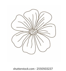 Vector line art flower illustration design 
