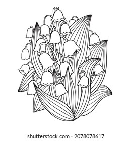 Flores de arte de línea vectorial para ilustraciones, páginas de colores, decoración, pines, etc.