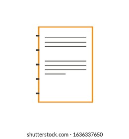 vector line art illustration documant icon wrapped with a website landing page template. soft and smooth color design. can be used as a percentage. made for business icons