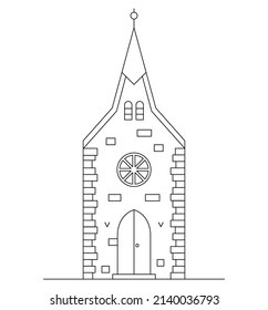 Vektorgrafik mit einer Kirche.