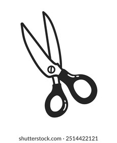 Ilustração em arte vetorial de tesouras