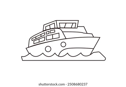 Vector line art illustration with white background.