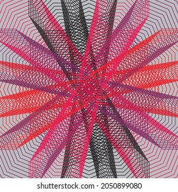 Ilustraciones de arte de líneas vectoriales con patrones detallados y formas geométricas