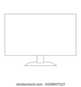 Vector and line art for LCD TV monitors
