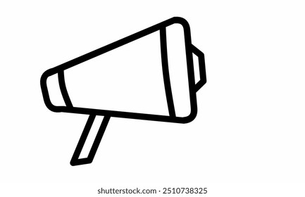 Vector Line Art loudspeaker hand microphone