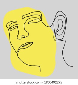 Porträt von Vektorgrafik-Linien. Für Dekoration, Symbole, Avatare, Werbung, Webdesign usw.