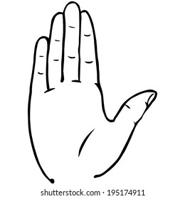 Vector Line Art Palm